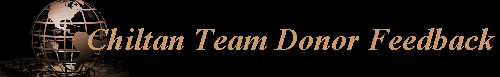 Chiltan Team Donor Feedback
